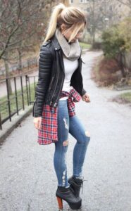 mini deri ceket modeli