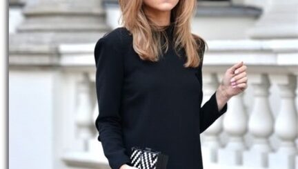 siyah uzun kollu elbise modeli