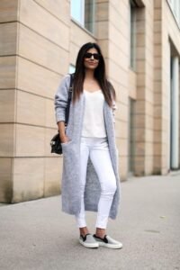 uzun yün hırka modeli