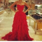 kırmızı abiye elbise