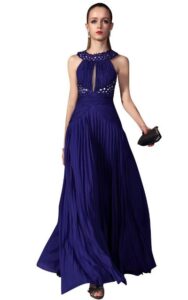 mavi abiye elbise modeli