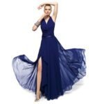 şifon abiye elbise modeli