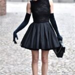 siyah kısa abiye elbise modeli