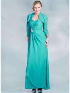 bolerolu uzun abiye elbise modeli