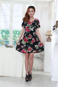 çiçekli büyük beden elbise