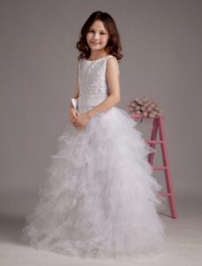 kız çocuk tül gelinlik modeli