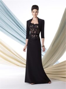 siyah Bolerolu Abiye Elbise Modelleri