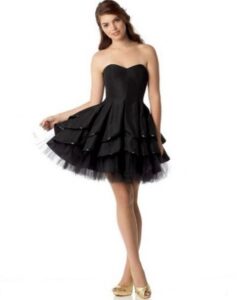 siyah ortaokul mezuniyet elbisesi