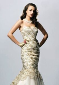 abiye balık elbise modeli