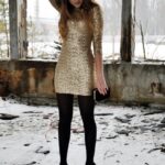 dore payetli mini elbise