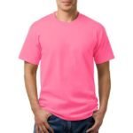 düz pembe erkek tişörtü