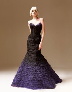 straplez balık elbise modeli