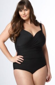 büyük beden siyah mayo modeli