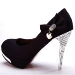 siyah taşlı mezuniyet ayakkabısı