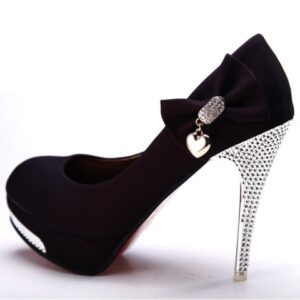 siyah taşlı mezuniyet ayakkabısı