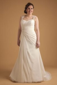 zayıf gösteren büyük beden gelinlik modelleri