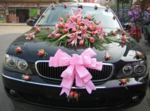 en güzel gelin arabası süslemeleri