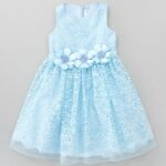 kız çocuk mavi abiye elbise modeli