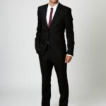 siyah slim fit takım elbise modeli