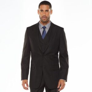 siyah yelekli takım elbise modeli