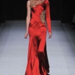 kırmızı abiye elbise modeli