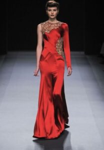 kırmızı abiye elbise modeli