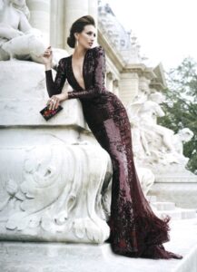 siyah abiye elbise modeli