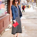 çizgili kazak elbise modeli