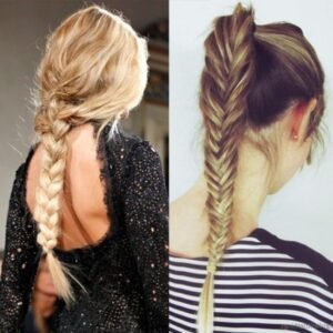 örgü saç modelleri