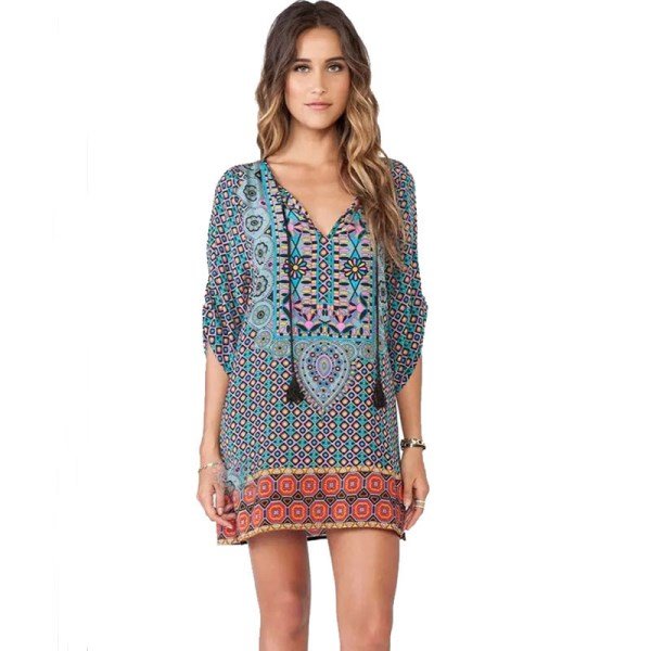 bohem tarzı elbise modeli