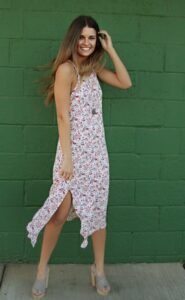 günlük uzun elbise modeli