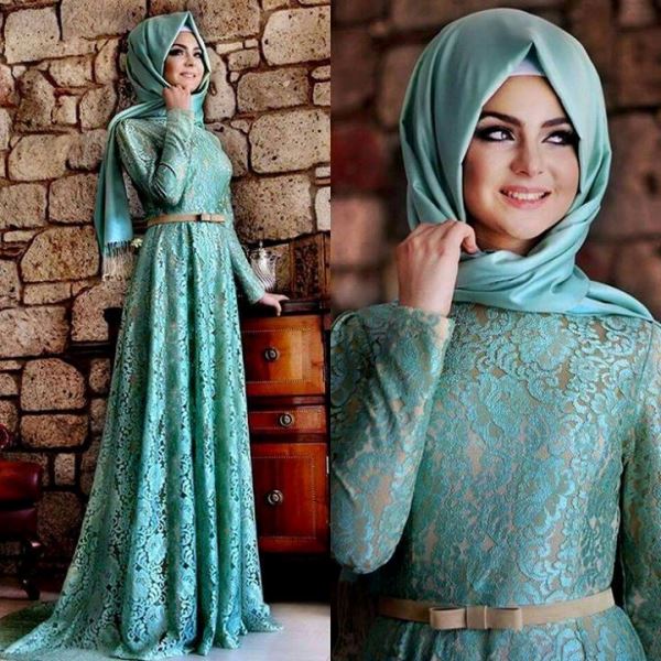 abiye tesettür elbise modeli