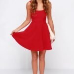 en güzel kırmızı elbise modeli