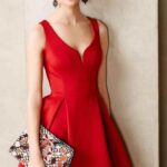 kırmızı gece elbisesi modeli