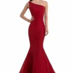 kırmızı uzun gece elbisesi modeli