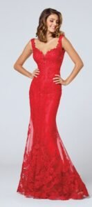 dantelli mezuniyet elbise modeli