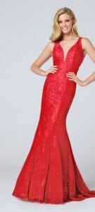 Kırmızı mezuniyet elbise modeli