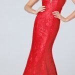 Kırmızı mezuniyet elbise modeli