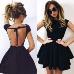 siyah sade mezuniyet elbisesi