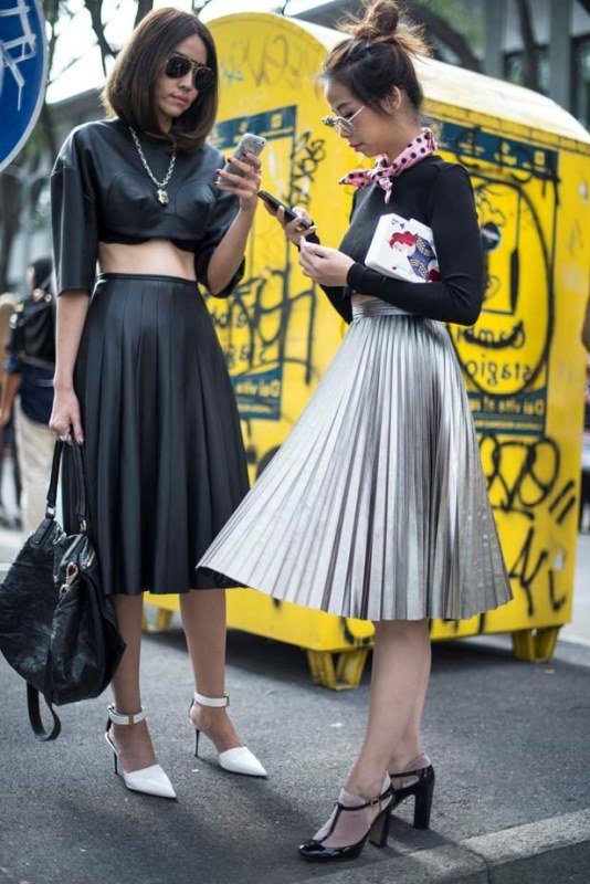 en tarz pileli etek modelleri