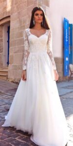 dantel gelinlik modeli