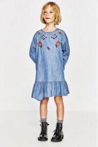 zara denim elbise modeli