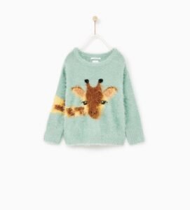 zara hayvan desenli kazak modeli