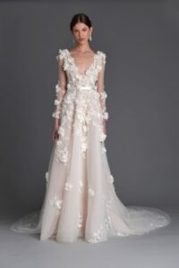 bohem tarzı gelinlik