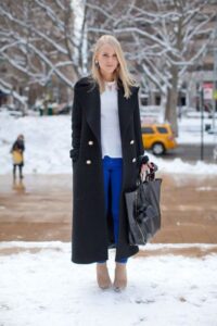 siyah uzun palto modeli