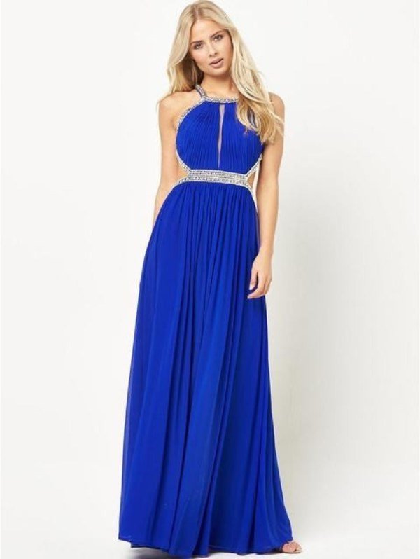 saks mavisi abiye elbise