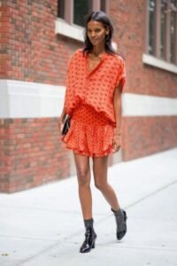 turuncu elbise modeli