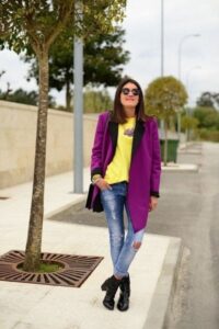 mor kıyafet modası