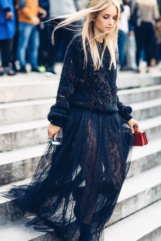 transparan dantel etek