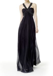 en moda siyah uzun mezuniyet elbisesi